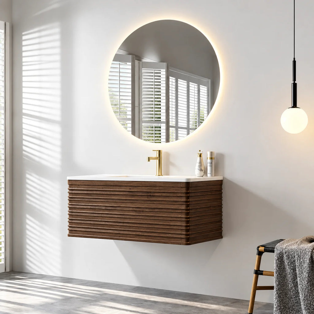Ensemble complet meuble salle de bain 100cm, Rena