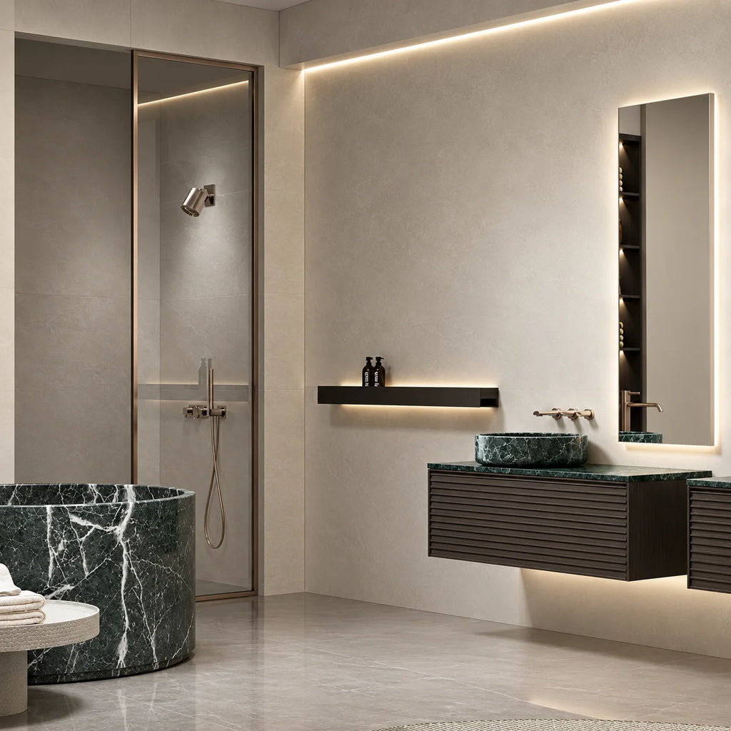 Ensemble complet meuble salle de bain Serpentine 120 cm