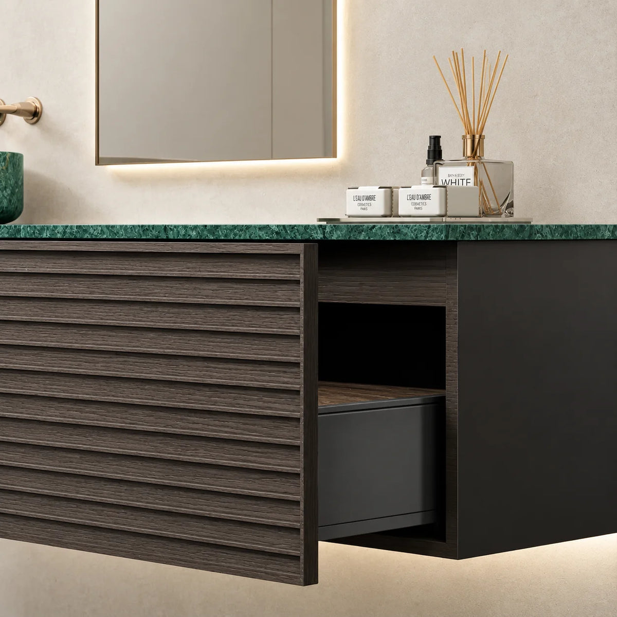 Ensemble complet meuble salle de bain Serpentine 120 cm