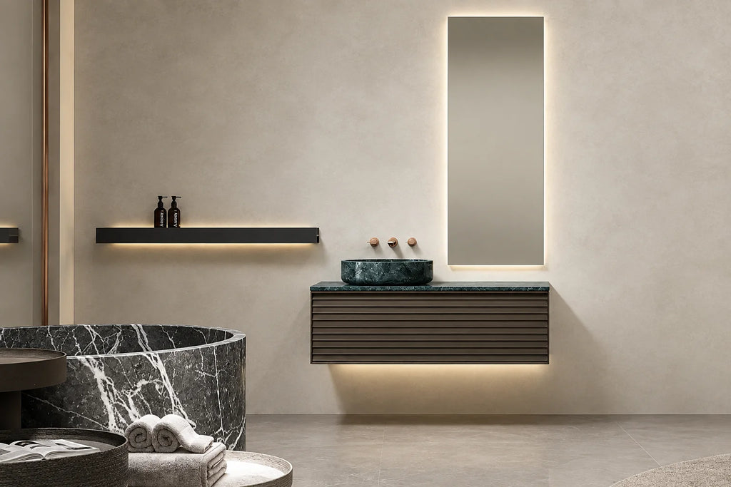 Ensemble complet meuble salle de bain Serpentine 120 cm