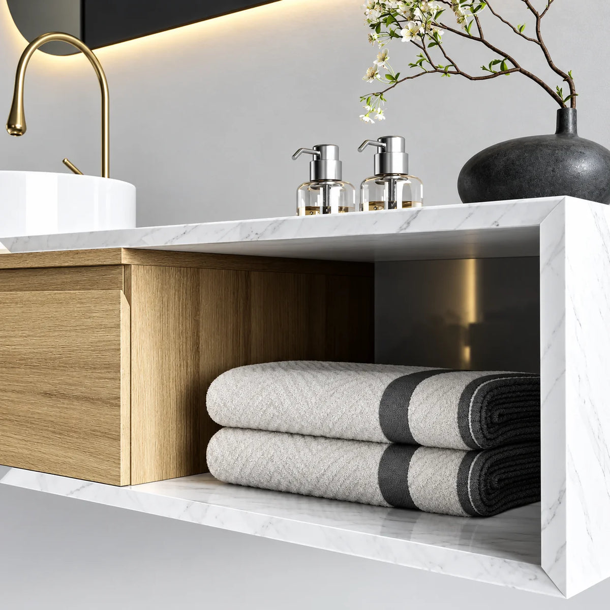Ensemble complet meuble salle de bain, Stréa