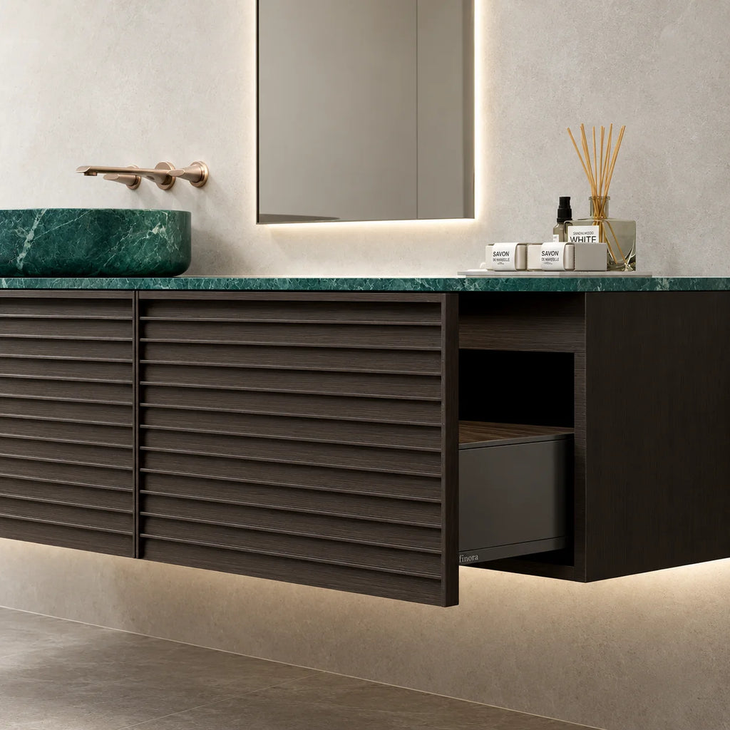 Ensemble complet meuble salle de bain Serpentine 180 cm