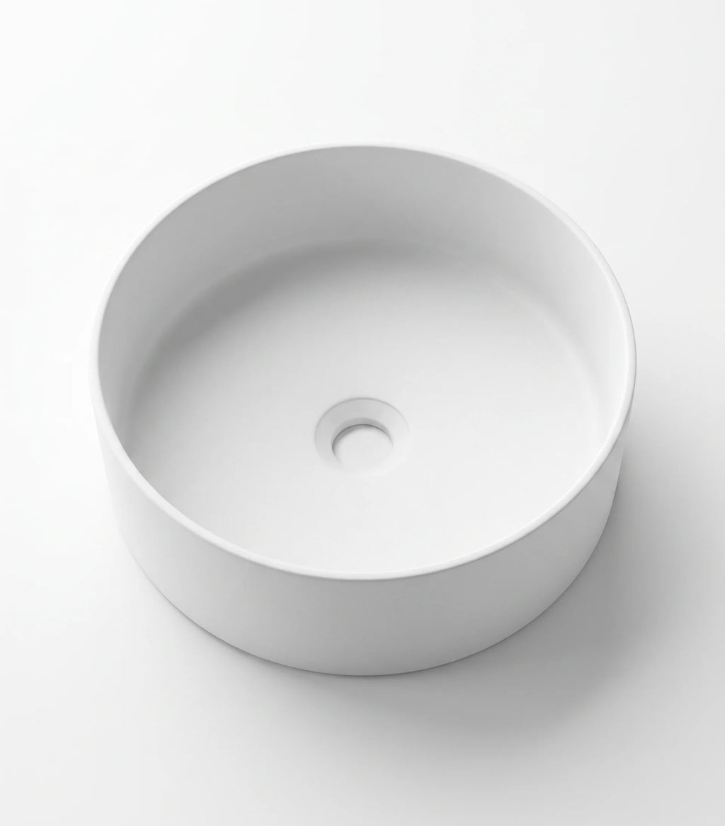 Meuble salle de bain arrondi suspendu chêne 60 cm – Atel