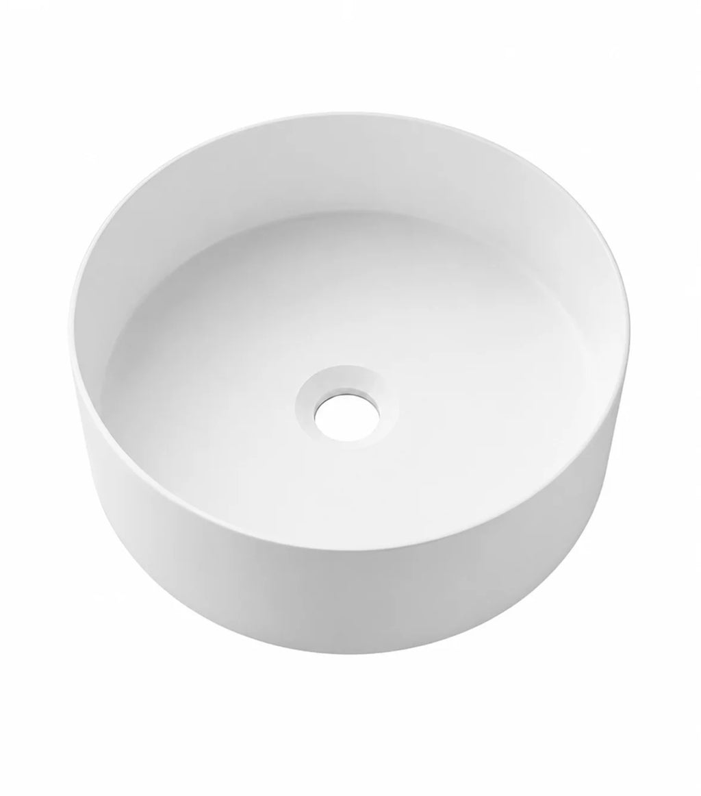Meuble vasque arrondi Atel 60x50 cm – Noyer et vasque ronde 40 cm