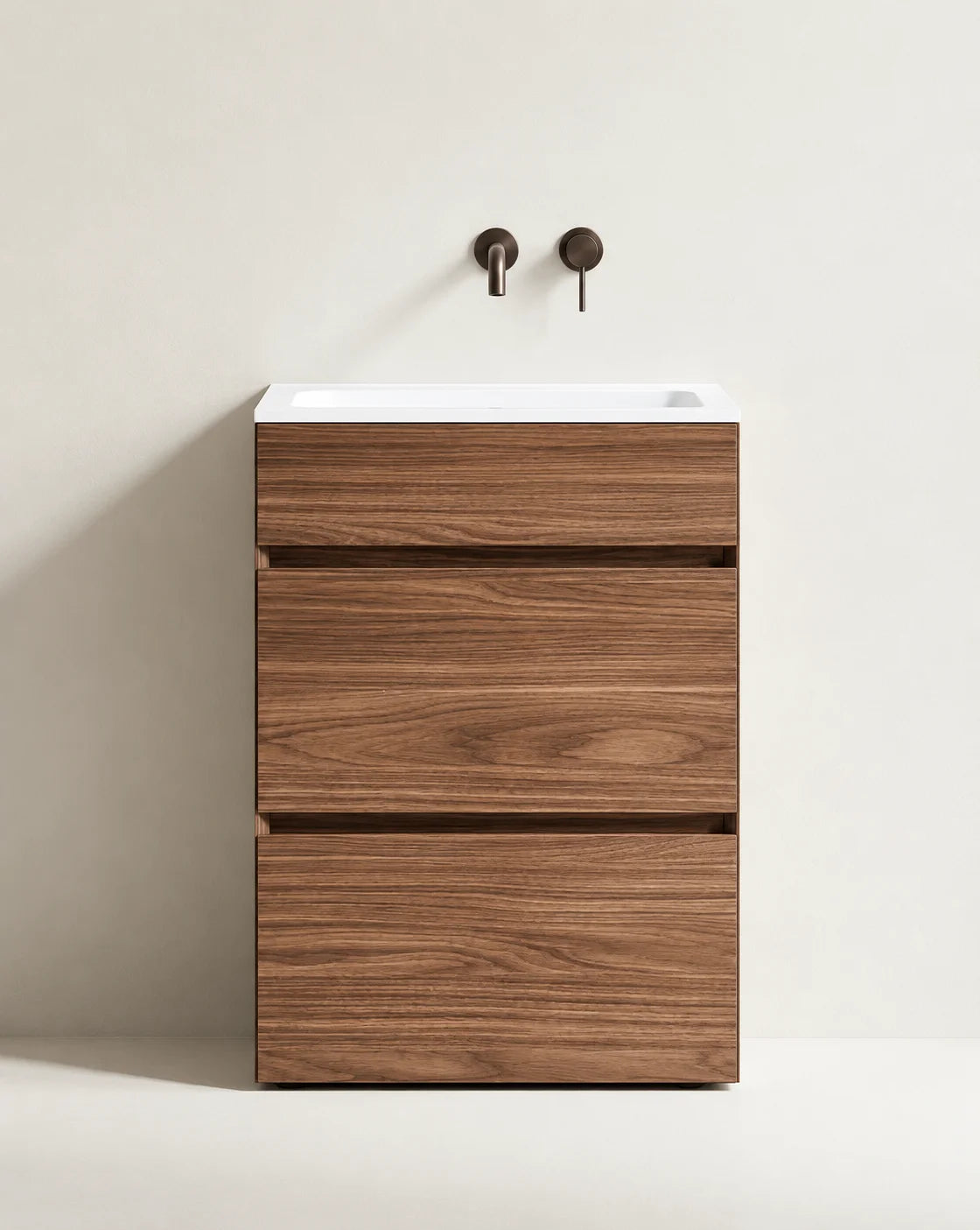 Meuble vasque modulaire bois chêne, Luma