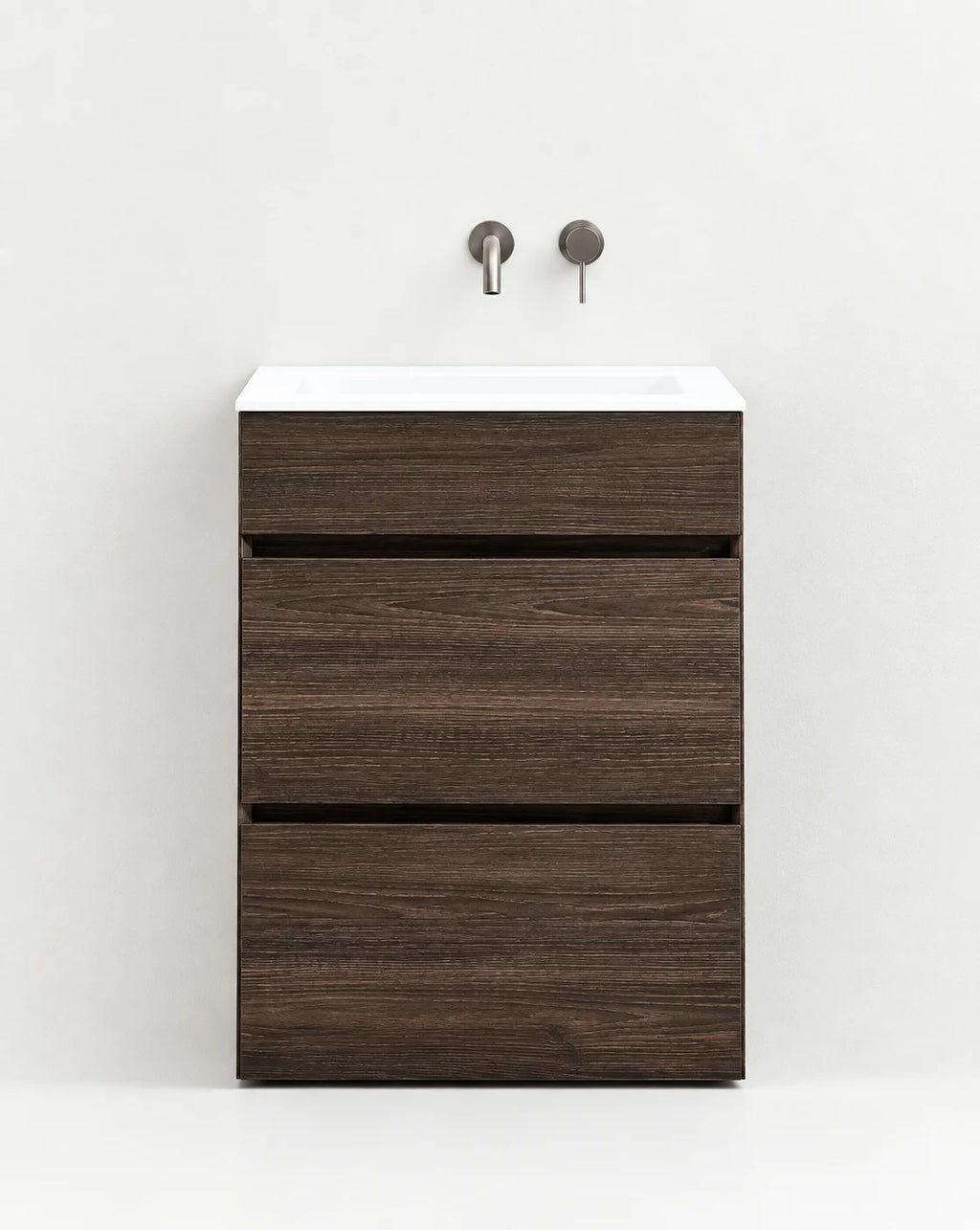 Meuble vasque modulaire bois noyer , Luma