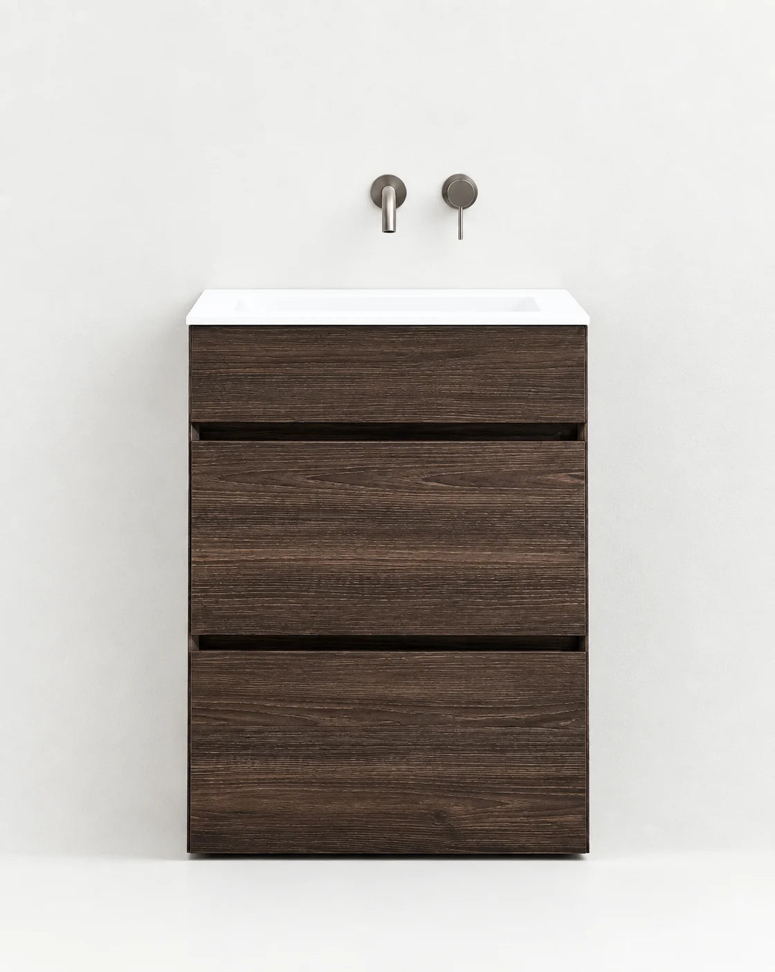 Meuble vasque modulaire bois noyer , Luma