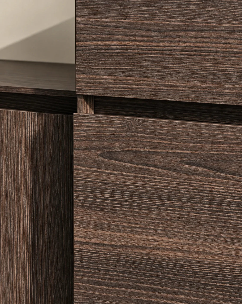 Meuble vasque modulaire bois noyer , Luma