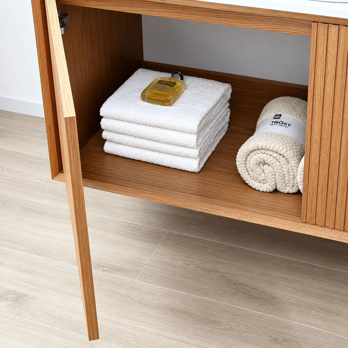 Meuble suspendu 120 Cm, Plan en résine minérale, Vasque Terrazzo Gris, Arcan